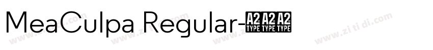 MeaCulpa Regular字体转换